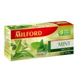 Milford зеленый чай с мятой, 20 пакетиков, уценка